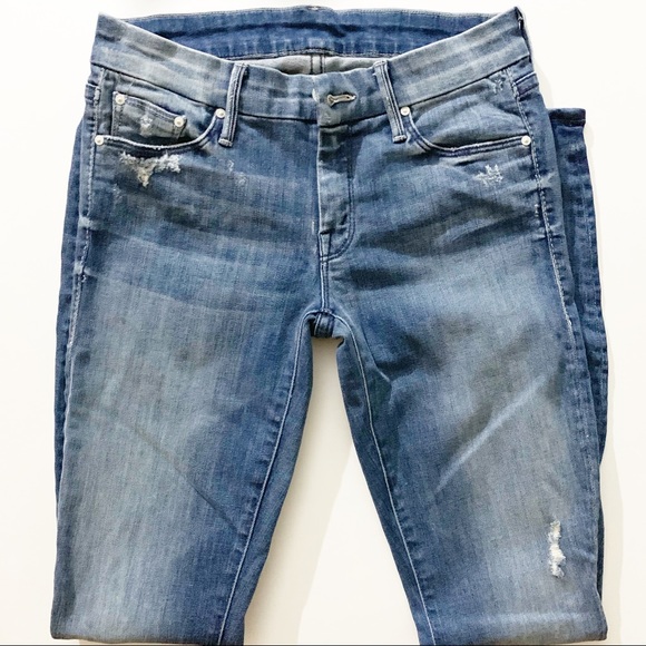 MOTHER | The Looker Graffiti Girl Distressed Jeans - Picture 2 of 8